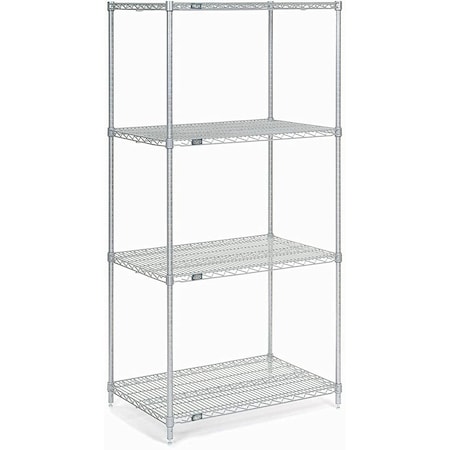 Global Equipment Nexel Quick Adjust Poly-Z-Brite Shelving 36"W x 18"D x 54"H 18365AZ